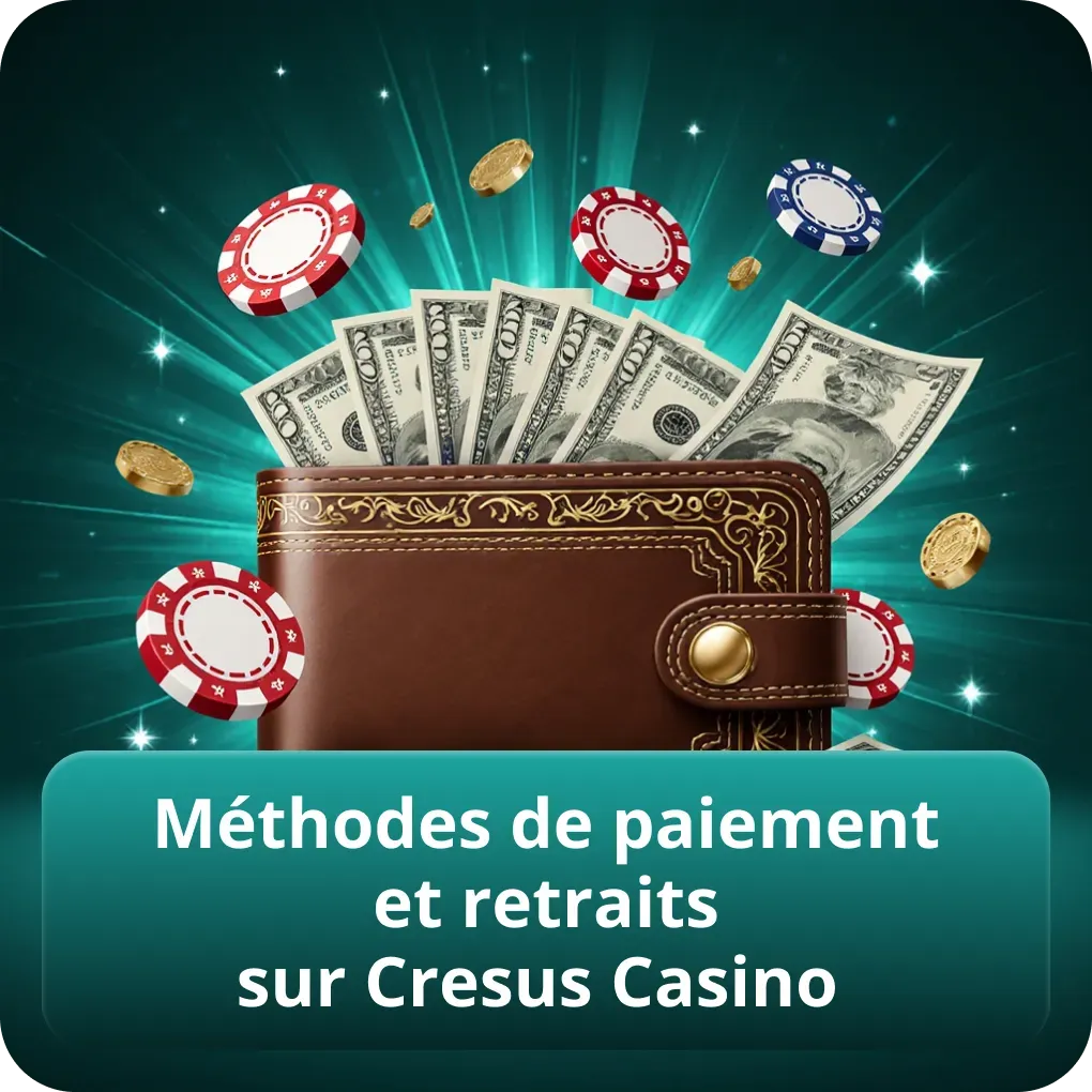 Options de paiement chez Cresus Casino